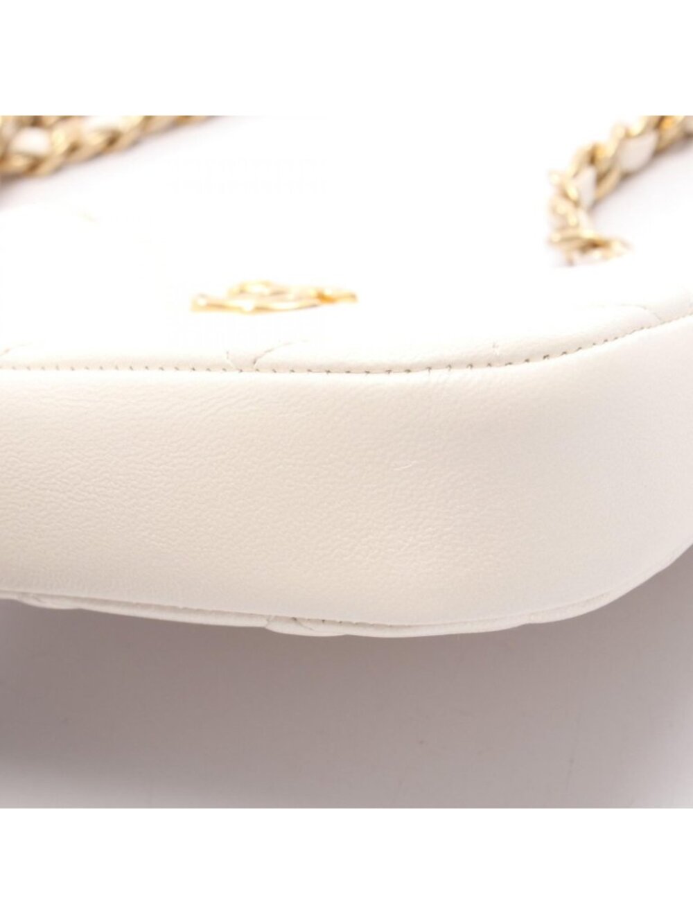 Chanel Shoulder Bag Quilted Small Pearl White Lambskin Chain - Picture 6 of 6